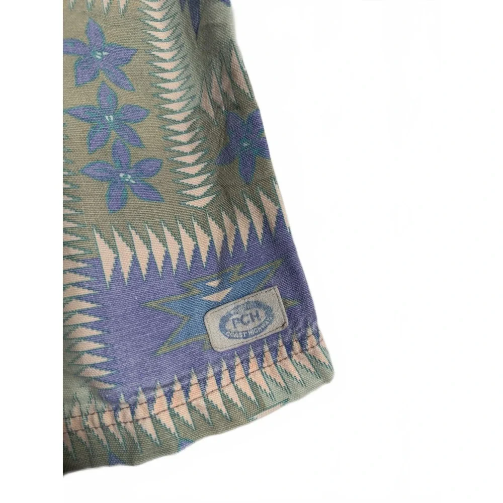Vintage Retro Pleated Patterned Casual Shorts